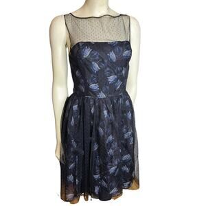 Jill Jill Stuart Lace and Tulip Illusion Dress with Pockets